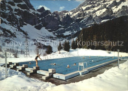 11856068 Leukerbad Schwimmbad Im Winter Mit Gemmipass Leukerbad - Autres & Non Classés
