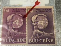 VIET NAM SOUTH STAMPS (ERROR Printed OTHER COLOR  1958-6DONG )1 STAMPS Rare - Viêt-Nam