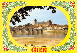 GIEN Le Chateau Et Le Pont Sur La Loire  35 (scan Recto Verso)MF2748BIS - Gien