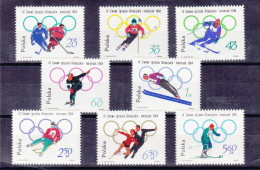 Jeux Olympiques - Innsbruck 64 - Pologne - Yvert 1322 / 9 ** - Hockey - Ski - Patinage - Luge - Saut - Ski De Fond - - Invierno 1964: Innsbruck