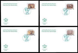 LIBYA 2008 WWF Fox - Set (4 Libya Post FDC) - FDC