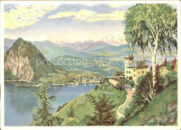 11853578 Monte Bre Lugano Berghotel Bre Kulmterrasse Monte Bre Lugano - Autres & Non Classés