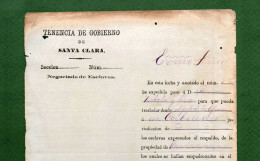 D-ES NEGOCIADO DE ESCLAVOS Cuba 1879 Tenencia De Gobierno De Santa Clara -ESCLAVES SLAVES SCHIAVI - Documentos Históricos