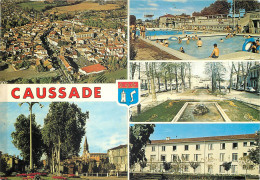 CAUSSADE Vue Generale Aerienne La Piscine La Promenade 13(scan Recto Verso)MF2753 - Caussade