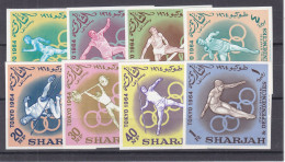 Jeux Olympiques - Tokyo 64 - Sharjah - Yvert 46 / 53 ** - NON Dentelé - Disque - Haies - Poids - Javelot - Plongeon - - Ete 1964: Tokyo