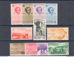 1935 Italia - Regno , Vincenzo Bellini , 11 Valori - Serie Completa - MNH** N. 3 - Sonstige & Ohne Zuordnung