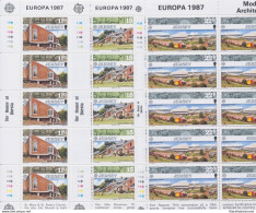 1987 EUROPA CEPT  Jersey 3 Minifogli "Architettura Moderna" MNH** - Altri & Non Classificati