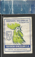 FOSFOROS NACIONALES GALLO ( COCK COQ ROOSTER ) -  OLD VINTAGE MATCHBOX LABEL MADE IN VENEZUELA - Zündholzschachteletiketten