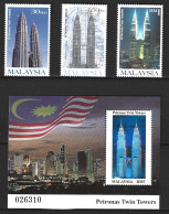 MALAISIE. N°724-6 + BF 37 De 2000. Twin Towers. - Malaysia (1964-...)