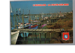 L'AIGUILLON LA FAUTE SUR MER 85 - Vue Generale Sur Le Port Ponton Bâteau De Pêche 1985 - Other & Unclassified