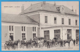 CPA ALLIER (03) - MONTLUCON - LA GARE - ATTELAGES - Montlucon