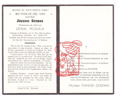 DP Joannes Goeman ° Wichelen 1864 † 1951 X Leonia Picqueur // Bonnarens Vermeulen - Andachtsbilder