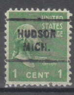 USA Precancel Vorausentwertungen Preo Locals Michigan, Hudson 712 - Precancels