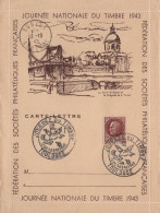 Journee Du Timbre 1943 - Toulouse - Carte Lettre - 1921-1960: Periodo Moderno