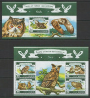 Ml647 2015 Maldives Fauna Of Indian Subcontinent Birds Owls 1Kb+1Bl Mnh - Other & Unclassified