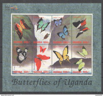 Nw0610 2000 Uganda Flora & Fauna Butterflies Of Uganda Stamp Show 1Kb Mnh - Butterflies