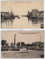 Lot De 2 CPA Du 30 : LE GRAU-DU-ROI - Vue Générale - Avenue De La Gare Monument- - Le Grau-du-Roi