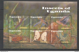 Pk301 Uganda Flora & Fauna Butterflies Insects Of Uganda Kb Mnh Stamps - Schmetterlinge