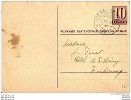88 - 93 - Entier Postal Avec Superbe Cachet à Date Chemin De Fer "Sierre CFF 1944" - Entiers Postaux
