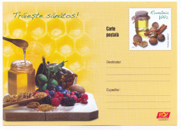 IP 2013 - 4a HONEY, Eat Healthy Berries (blueberries, Blackberries Raspberries) Walnuts  - Stationery - Unused -2013 - Ganzsachen