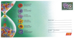 IP 2013 - 1 Time, Clock And Flowers, Romania - Stationery - Unused - 2013 - Interi Postali