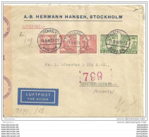 16 - 34 - Enveloppe Envoyée De Stockholm à Genève 1944 - Censure - Guerre Mondiale (Seconde)