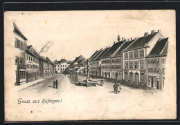 Künstler-AK Eugen Felle: Hüfingen, Brunnen Am Ortsplatz  - Other & Unclassified