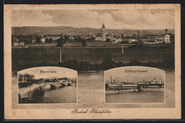 AK Rheinfelden, Ortsansicht, Rheinbrücke, Elektrizitätswerk  - Rheinfelden