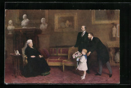 Pc Queen Victoria Von England Mit Kind  - Familles Royales