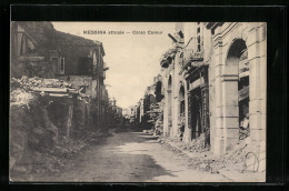 AK Messina, Corso Cavour Nach Erdbeben  - Catástrofes