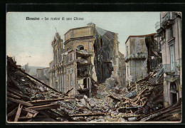 AK Messina, Le Rovine Della Chiesa, Kirche Nach Erdbeben  - Catástrofes