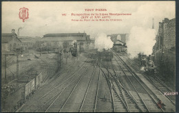 Série Tout Paris N°597 - Perspective De La Ligne Montparnasse Prise Du Pont De La Rue Du Château - Voir 2 Scans - Métro Parisien, Gares