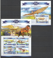 Ml203 2015 Maldives Transport Aviation Pioneers Of Aviation 1Kb+1Bl Mnh - Airplanes