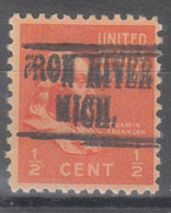 USA Precancel Vorausentwertungen Preo Locals Michigan, Iron River 482 - Precancels