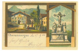 GER 05 - 17242 OBERAMMERGAU, Litho, Germany - Old Postcard - Used - 1900 - Oberammergau