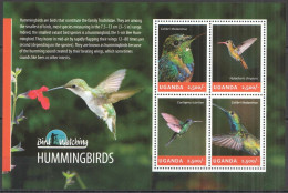 Ug009 2014 Uganda Birds Hummingbirds Bird Watching Fauna #3220-3223 Mnh - Autres & Non Classés