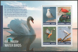 Ug019 2014 Uganda Water Birds Bird Watching Fauna #3235-3238 Mnh - Other & Unclassified