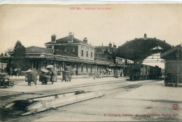 BOURG- Interieur. De.   La  GARE - Gares - Avec Trains