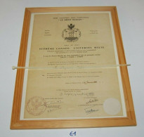 E1 Diplôme - Franc Maçon - Ordre - 1999 - Sceaux - Diplomas Y Calificaciones Escolares