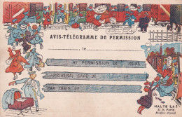 MILITAIRE(CARTE HUMORISTIQUE) HALTE LA(TELEGRAMME) - Humoristiques