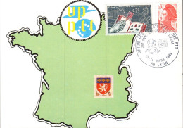 25  ANS DU GROUPE UP PTT DU RHONE 1982 - Commemorative Postmarks