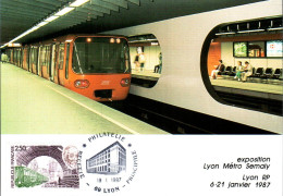 EXPOSITION LYON METRO 1987 - Commemorative Postmarks