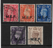 BOIC - MEF 1942 SET SG M1/M5 FINE USED Cat £16 - Other & Unclassified