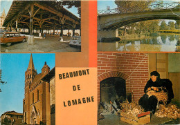 BEAUMONT DE LOMAGNE La Halle Le Pont Sur La Gimone 13(scan Recto Verso)MF2763 - Beaumont De Lomagne