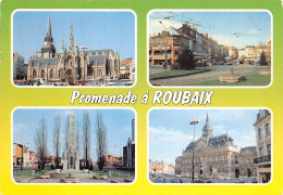 ROUBAIX  Promenade Monument Lebas église Mairie  1 (scan Recto Verso)MF2764BIS - Roubaix