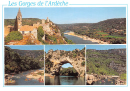 07  Les Gorges De L' Ardèche Aigueze Pont D'arc Et Canoés Kayaks  19 (scan Recto Verso)MF2769BIS - Ruoms