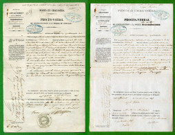 D-FR Bergerac 1865 Contravention Pour Un Attelage Village Du Breuil Canton De Vélines 33,5x21 - Historical Documents