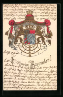 AK Wappen Des Königreichs Bayern  - Familles Royales