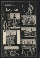 AK Laufen / Salzach, Bahnhof, Rupertus-Platz Mit Pfarrkirche, Kapuziner Kloster  - Lauf