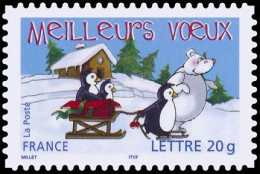 France 2005 Timbre Adhésif N°YT AD67 MNH ** Meilleurs Voeux Provenant Du Carnet N°YT BC67 - Neufs